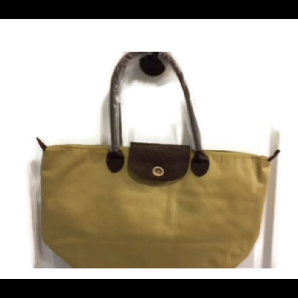 Tanger outlet tote beach bag brown green